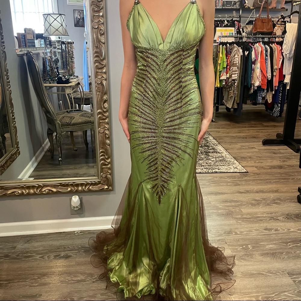 Favina Beaded Tulle Dress